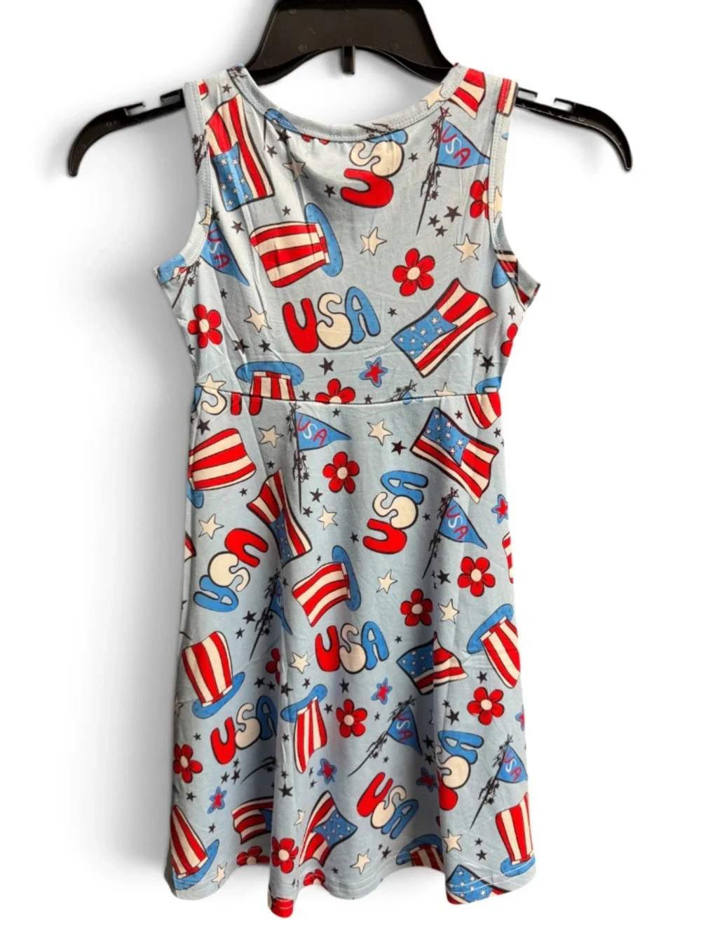 NWOT BesserBay Girls USA Patriotic Dress 4T 4th July American Flag